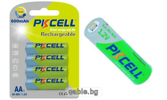 Акумулаторна батерия AA 1.2V 600mAh PKCELL - 1бр.