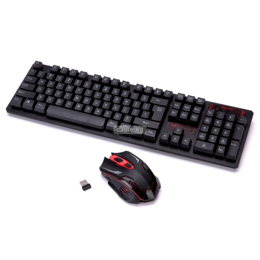 Комплект безжични клавиатура и мишка HK6500, черна