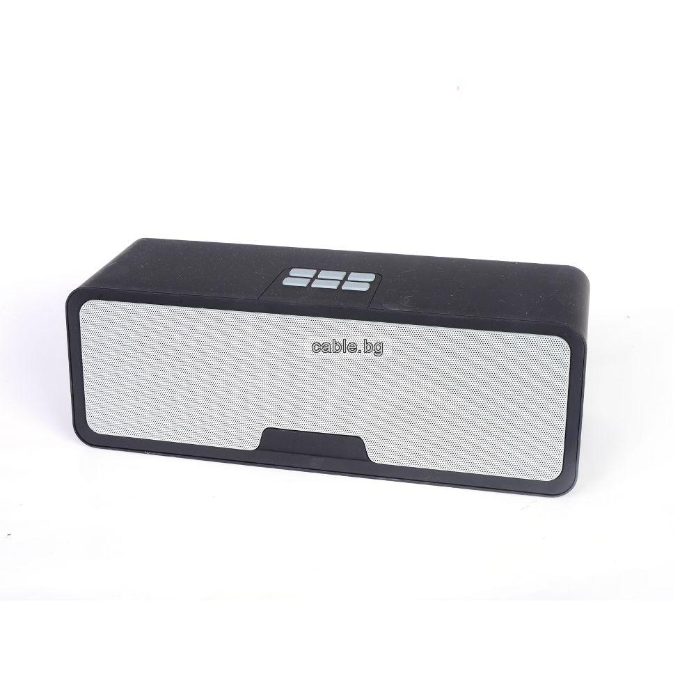 Bluetooth колонка TS360, FM радио, литиево-йонна батерия, слот за USB/micro SD CARD/AUX, черна