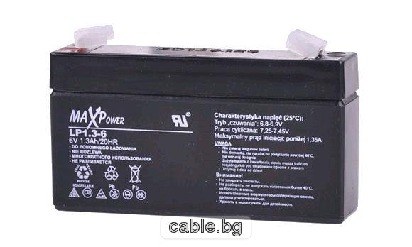 Батерия /акумулатор/ 6V 1.3AH MAXPOWER