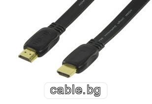 Кабел HDMI, позлатен, лентов, 10метра