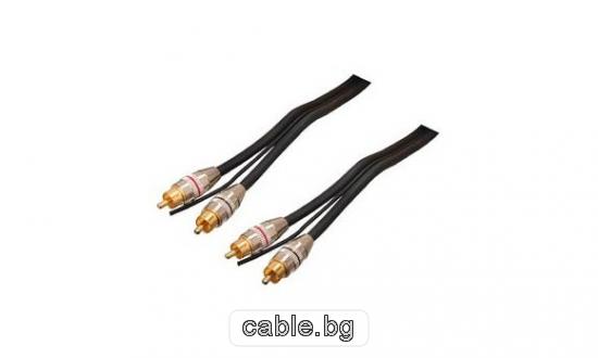 Аудио кабел чинчове, 2RCA, 1.5метра