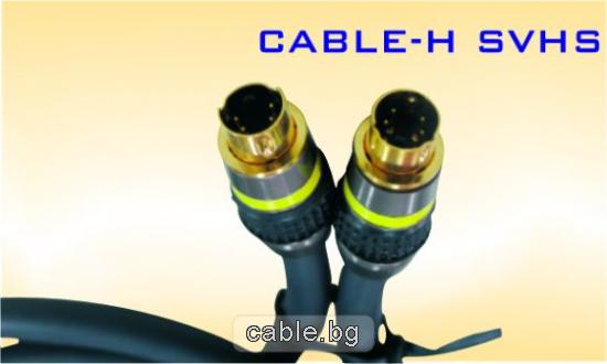 Видео кабел SVHS, HQ, високо качество, позлатени конектори, 1.5метра, черен