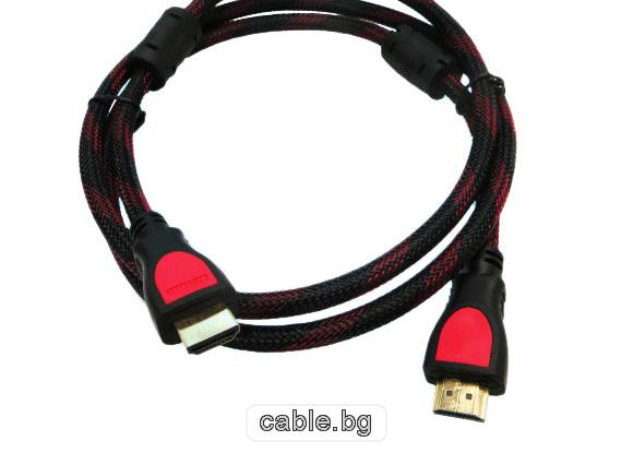 HDMI кабел, позлатен, с ферит, 1.5 метра