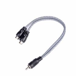 Аудио кабел разклонител на чинчове, високо качество, 2RCA женски -1RCA мъжки, 0.2 метра, силиконов