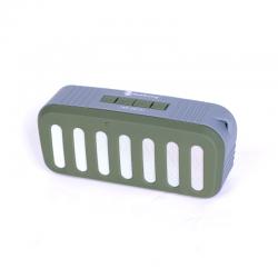 Bluetooth колонка NR-2013, Bluetooth, FM радио, AUX, micro SD Card, Сив/Зелен