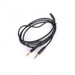 Аудио кабел Stereo Jack 3.5mm - 3.5mm, 4 pin за микрофон, позлатени конектори, 1 метър,