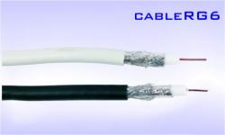 100m Коаксиален кабел RG6, бял, ролка 100 метра
