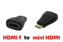 HDMI(f) to mini-HDMI конектор, HDMI женски към Mini HDMI мъжки, позлатени конектори