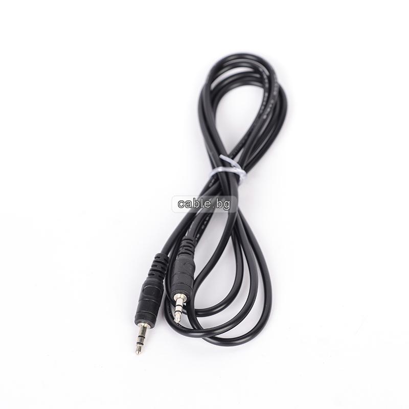 Аудио кабел Stereo Jack 3.5mm, 1.5 метра, черен
