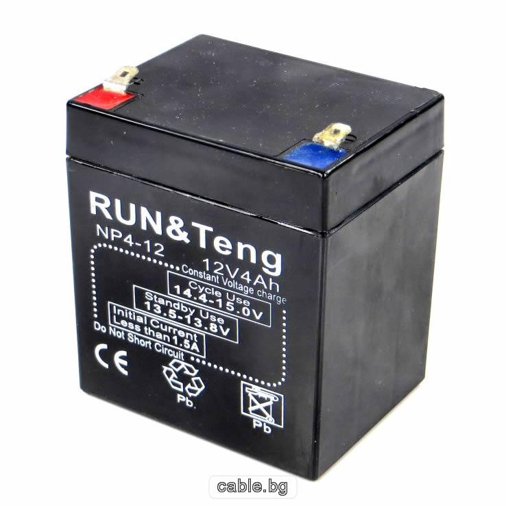 Оловна акумулаторна батерия 12V 4AH RUN&Teng