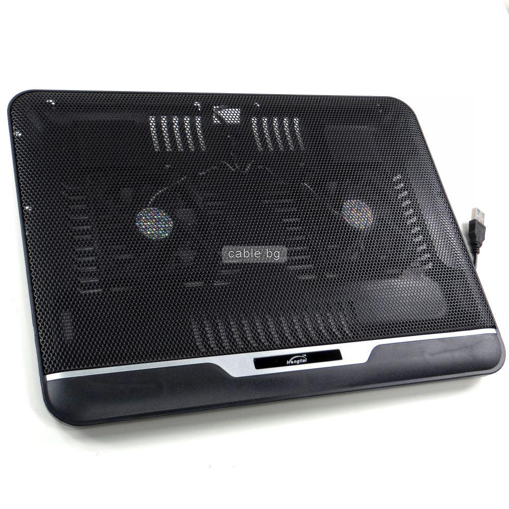 Охладител за лаптоп Cooler 2088, 2 вентилатора, до 15.6\" инча, черен