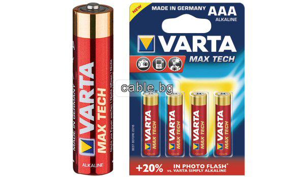 Алкална батерия AAA/R03 1.5V 4703 VARTA MAX TECH - 1бр.