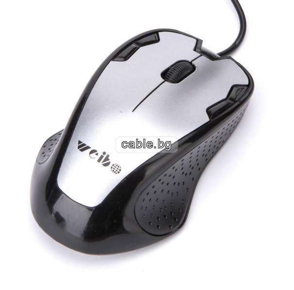 USB Оптична мишка WB18, сива
