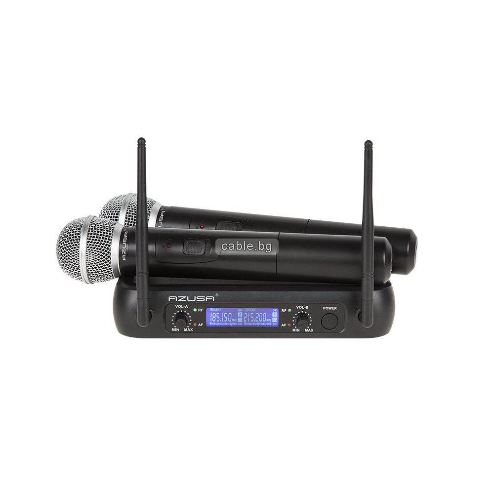 Безжичен Професионален Микрофон WR-358LD, Два Микрофона, Обхват до 50 метра