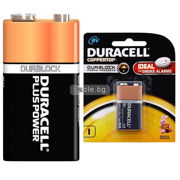Алкална батерия 9V DURACELL - 1бр.