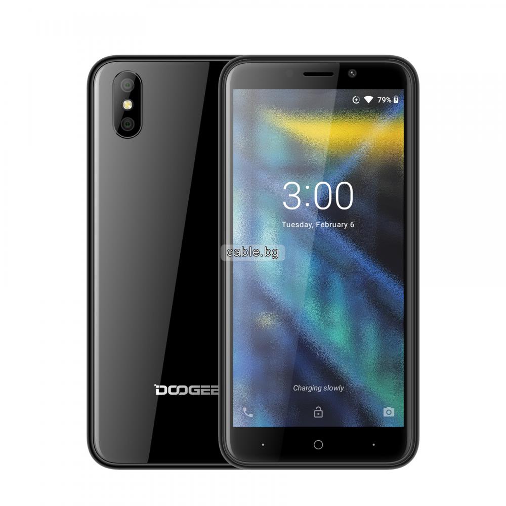 Смарт телефон DOOGEE X50, Dual SIM, 1GB RAM, 8GB ROM, Черен