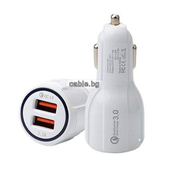 Адаптор за автозапалка 12-24V 3.1A 2xUSB YY-888/SY-681