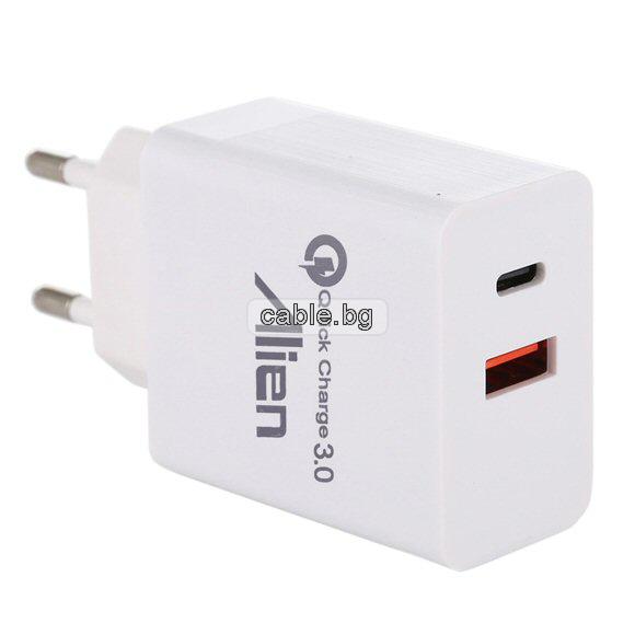Зарядно за телефон APD-889 2100mA 110-220V, USB, TYPE C