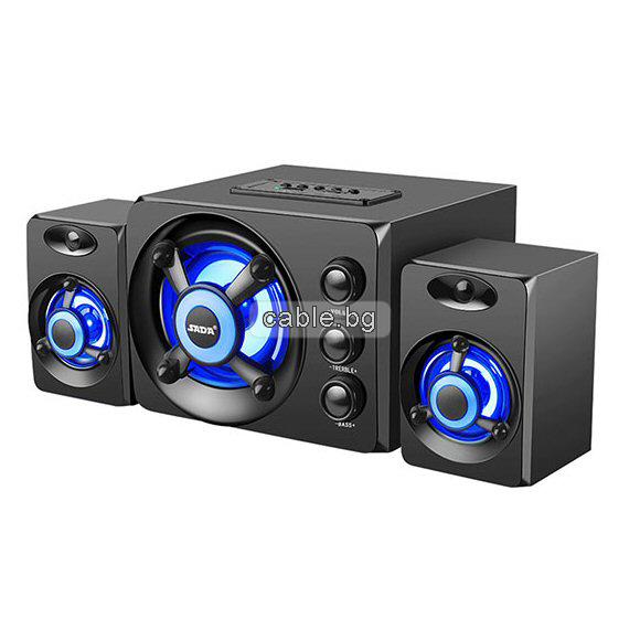 Мултимедийна система 2.1 S-208, Bluetooth, FM радио, USB/SD