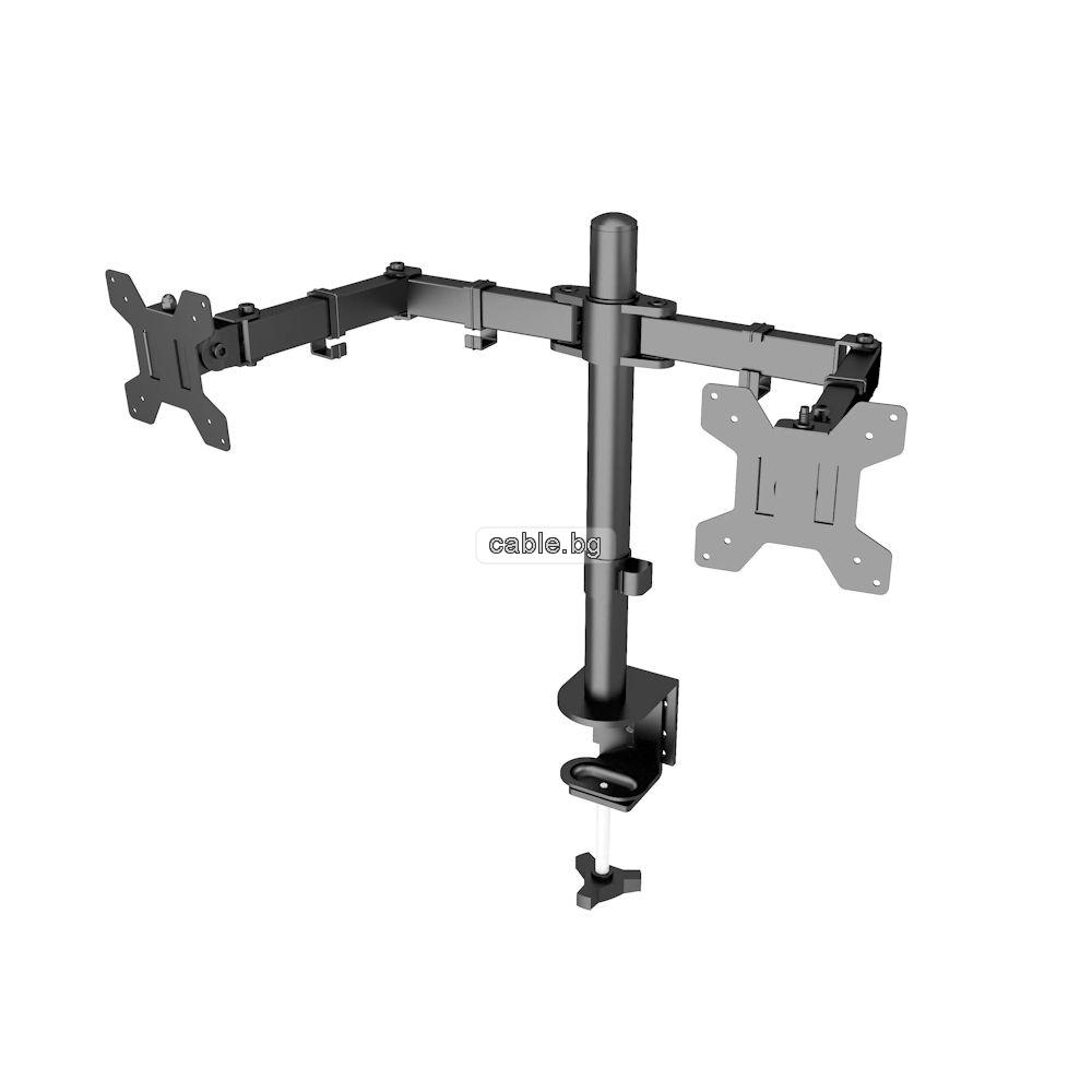 Стойка за монитор Двойна 022, до 25\", max 10 kg, Съвместима с VESA стандарти: 75x75 и 100x100 мм