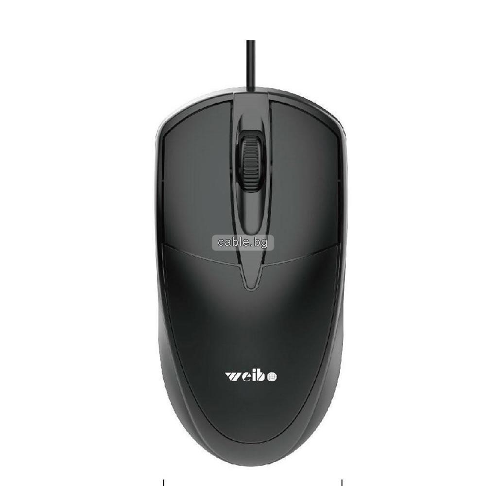 USB Оптична мишка 1600dpi M-29, черна