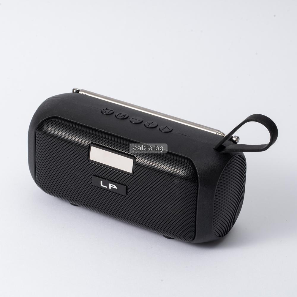 Bluetooth колонка LP-V79, TWS, Фенер, Дисплей, FM радио, литиево-йонна батерия, слот за USB/micro SD CARD, черeн