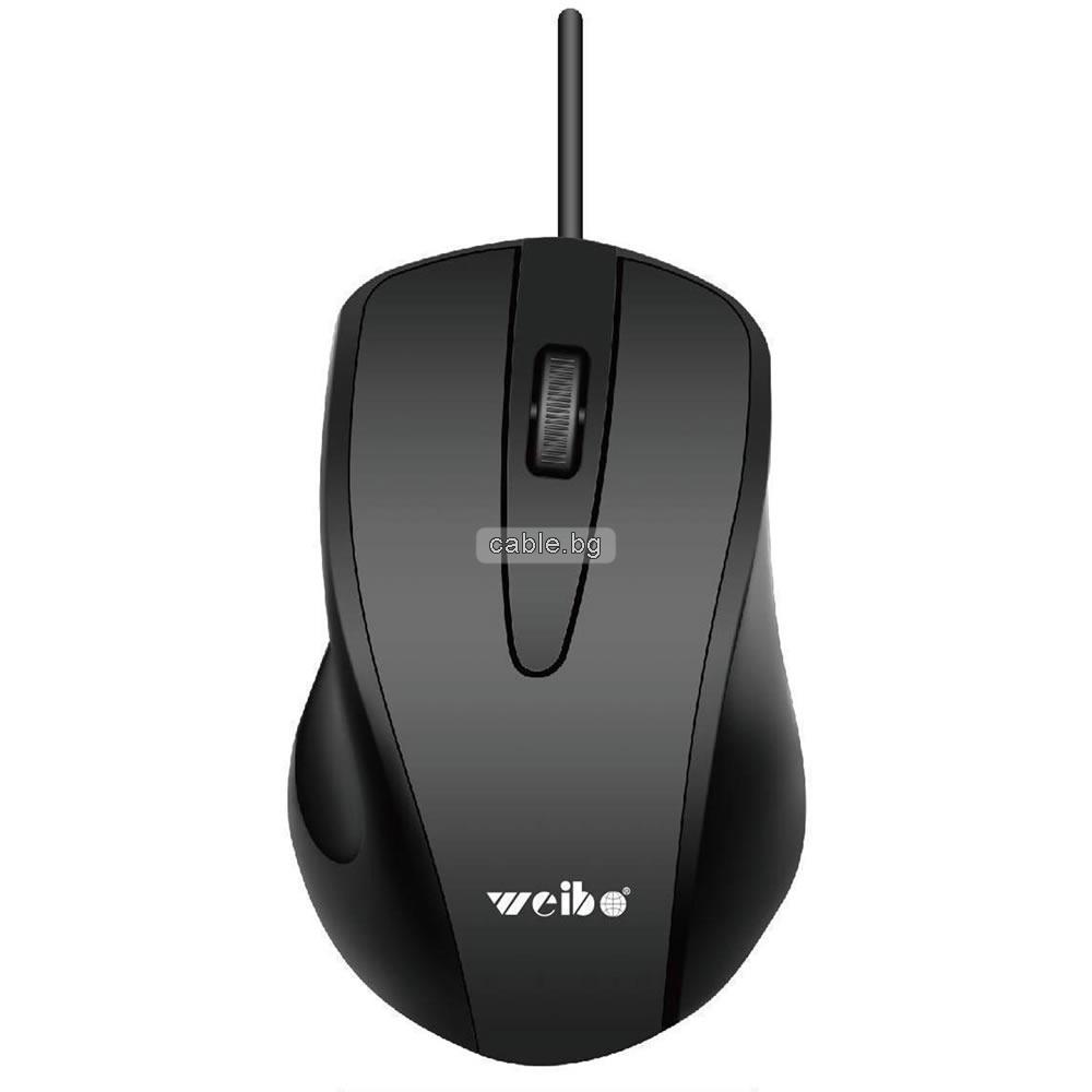 USB Оптична мишка 1600pi M31, черна