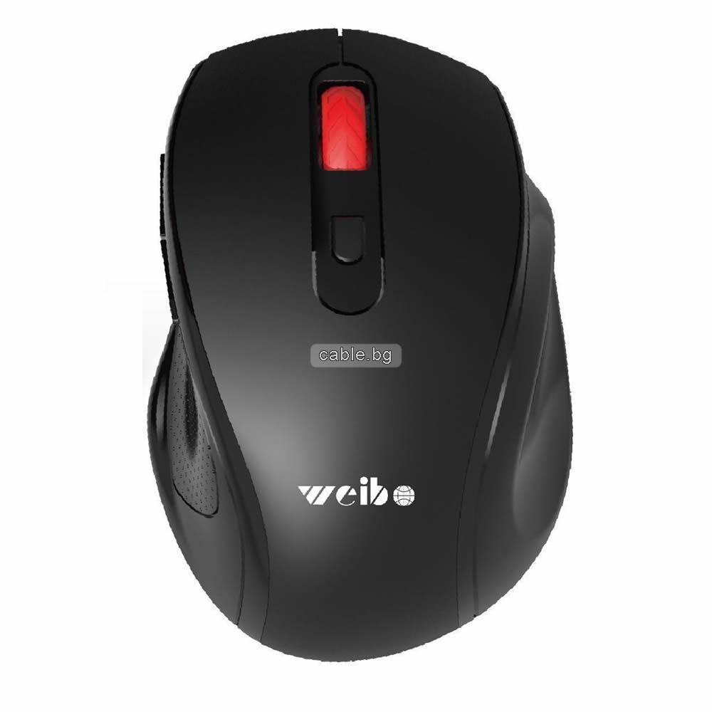 Bluetooth оптична безжична мишка и Безжична оптична мишка, 2 в 1, W01, черна