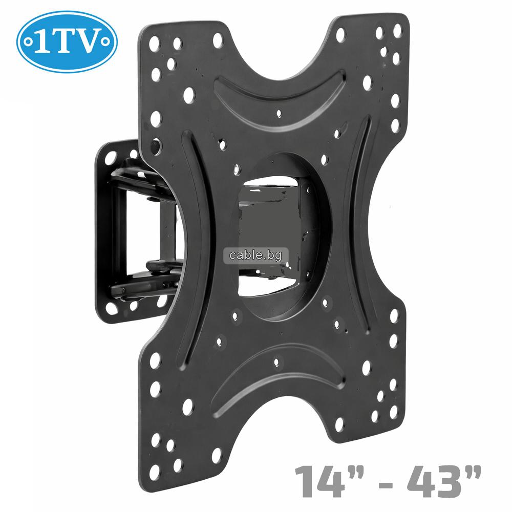 Регулируема Стойка за Телевизор 19\"-43\" инча, до 15кг, 1TV-101