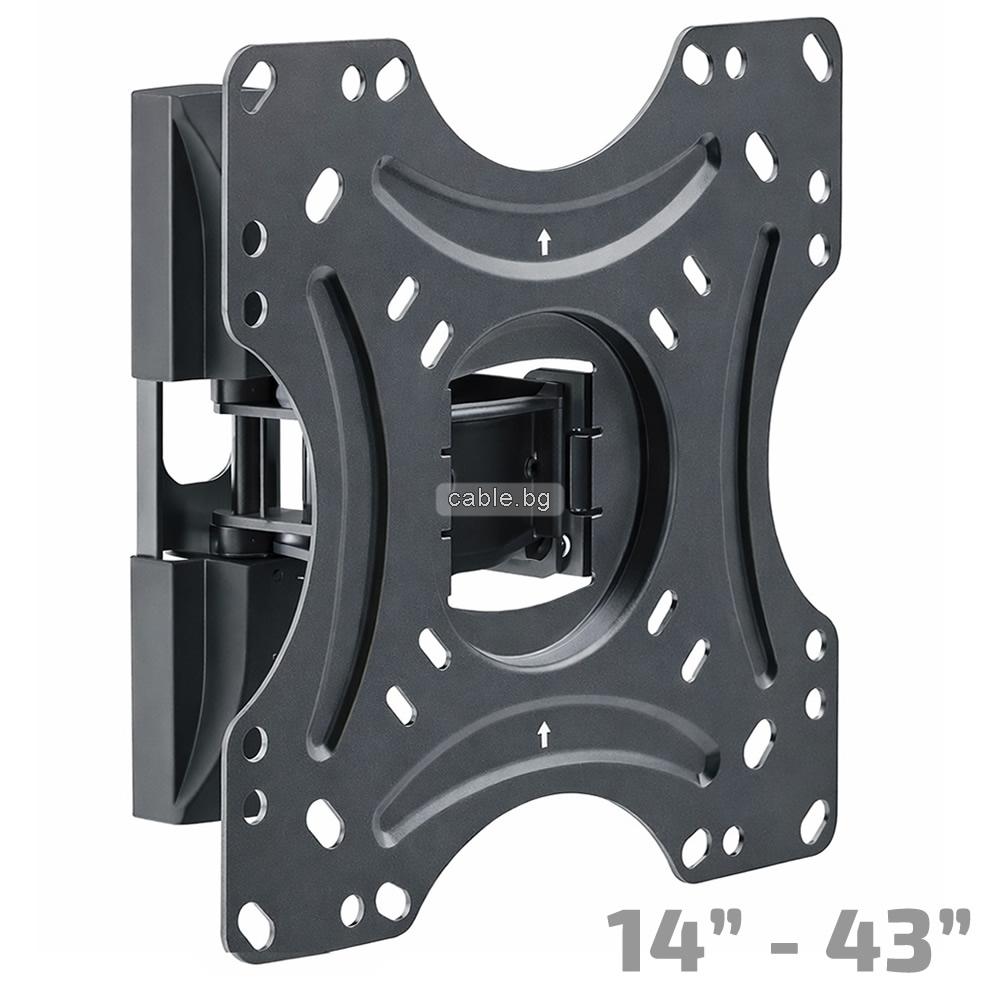 Регулируема Стойка за Телевизор 19\"-43\" инча, до 20кг, Thunder L212