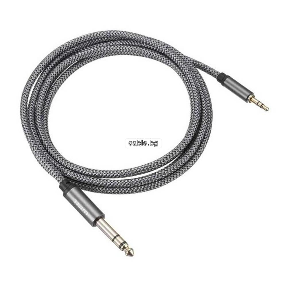 Аудио кабел Stereo Jack 3.5mm - Stereo Jack 6.35mm, Signal, 2 метра