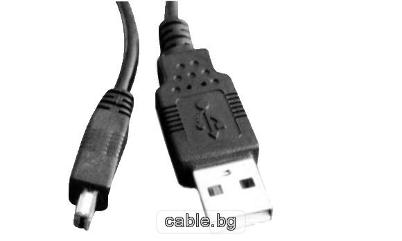 USB - Mini USB 4pin кабел, 3 метра