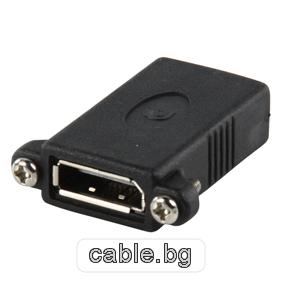 Displayport(f) to Displayport(f) конектор, DISPLAYPORT женски към DISPLAYPORT женски, преход VC-013