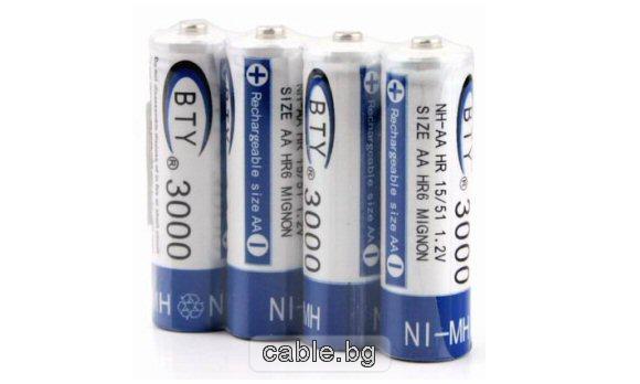 Акумулаторна батерия AA 1.2V 3000mAh BTY -1бр.