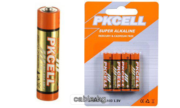 Алкална батерия AAA/R03 1.5V PKCELL - 1бр.