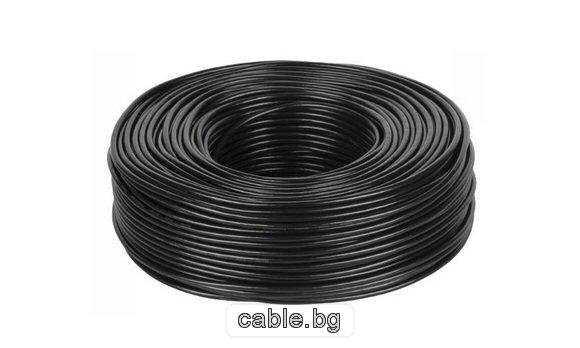 Микрофонен кабел Стерео, 4mm, черен, цена на метър, CBL640