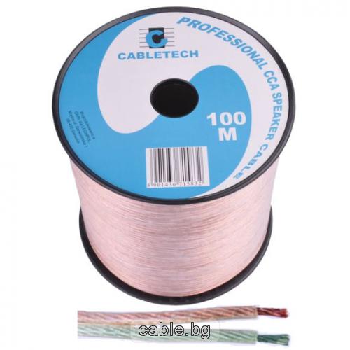 Кабел за тонколони CABLETECH, 2x2.5mm2, силиконов, цена на метър, CABLE-GA500