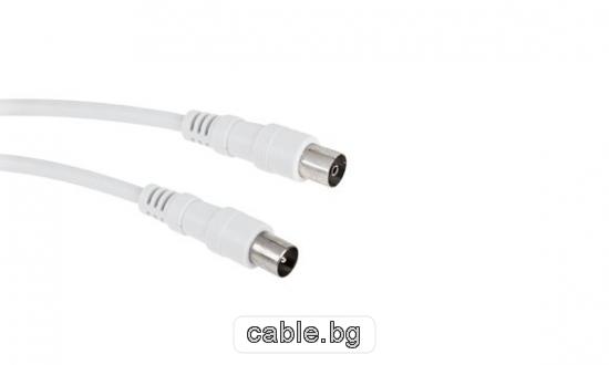 Антенен кабел RF, 15метра, бял