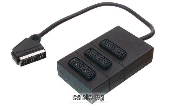 Конектор 3 SCART/Ж-SCART/М