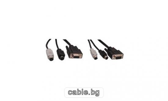Кабел PS2, VGA, за клавиатура, монитор и мишка, 10метра