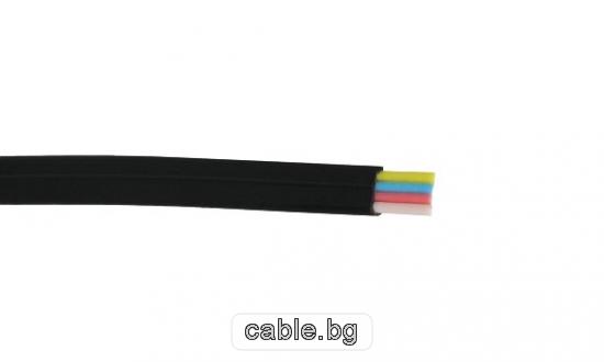 100m Телефонен кабел 4 жилен, черен, ролка 100 метра