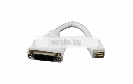 MINI DVI to DVI FEMALE, подходящ за голяма част от продуктите на Apple