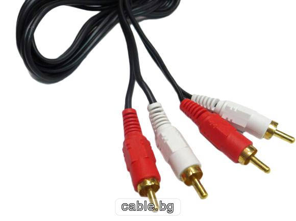 Аудио видео кабел чинчове 2RCA, 3 метра