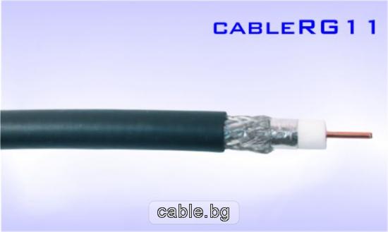 Коаксиален кабел RG11, черен, цена на метър