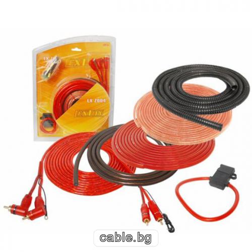 Комплект кабели за монтаж на автомобилен усилвател LXZ004 ALIEN