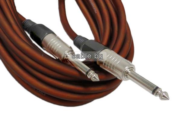 Аудио кабел Mono Jack 6.35mm, Signal, 5 метра