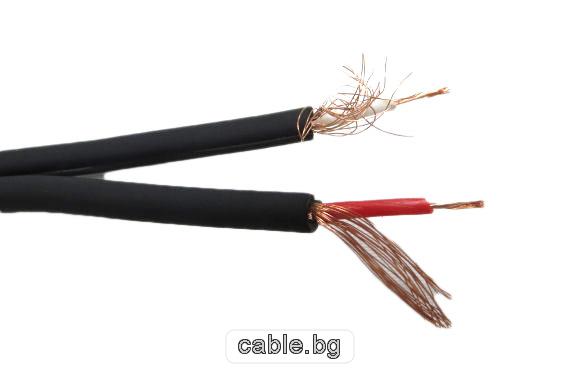 Tончестотен кабел Чинчов 2xRCA, черен, цена на метър
