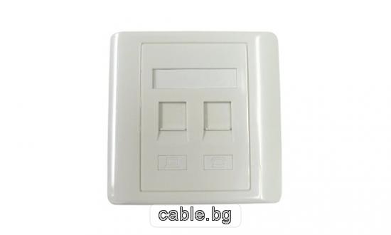 Розетка за стена с RJ45 RJ11