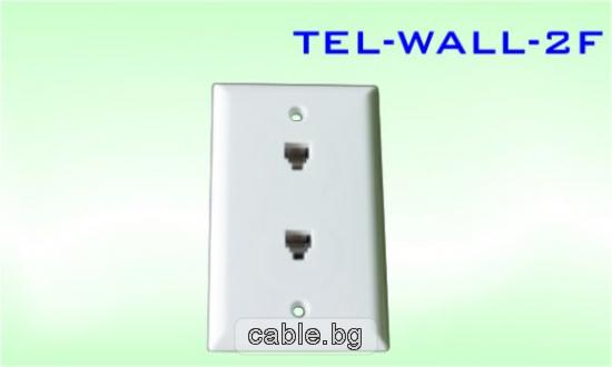 Телефонна розетка за стена 2xRJ11(f)